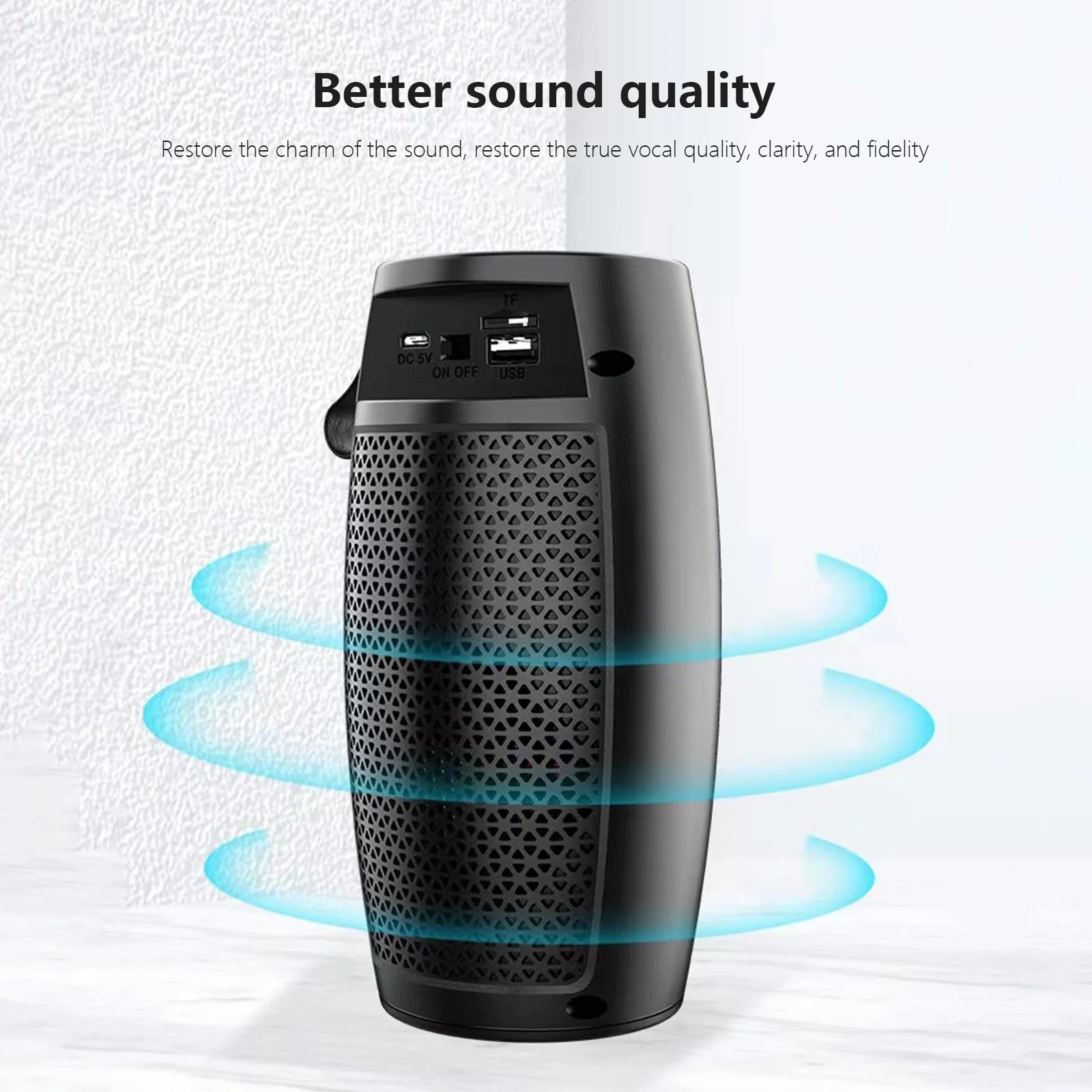 Up to 65% Off!  Bluetooth 5.0 Colorful Streamer Audio Outdoor Portable Bluetooth Audio Subwoofer Surround Sound Hifi Speaker